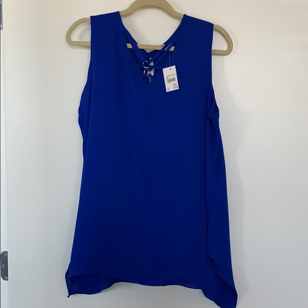 Royal Blue Sleeveless Blouse